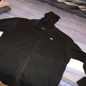 Men’s size 8 Black Lacoste shirt w/hood